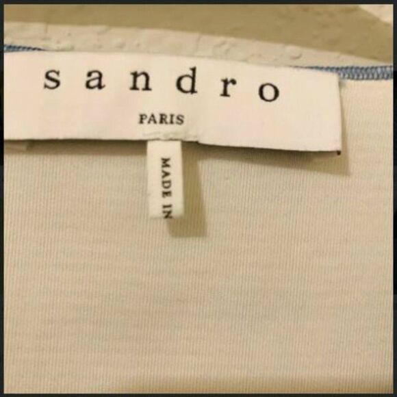 New NWOT Sandro Women's Neoprene Blue Dress - Picture 6 of 10